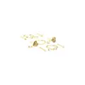 Multi-Pack Gold-Toned Antique Heart Nose Pins and Hoops 9 Pack - 20 Gauge at Spencer's