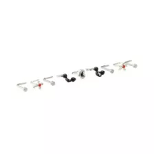 Multi-Pack Cross and Heart L-Bend Nose Rings 9 Pack - 20 Gauge at Spencer's