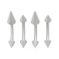 Multi-Pack Large Spike Titanium Curved Barbells 4 Pack - 16 Gauge at Spencer's
