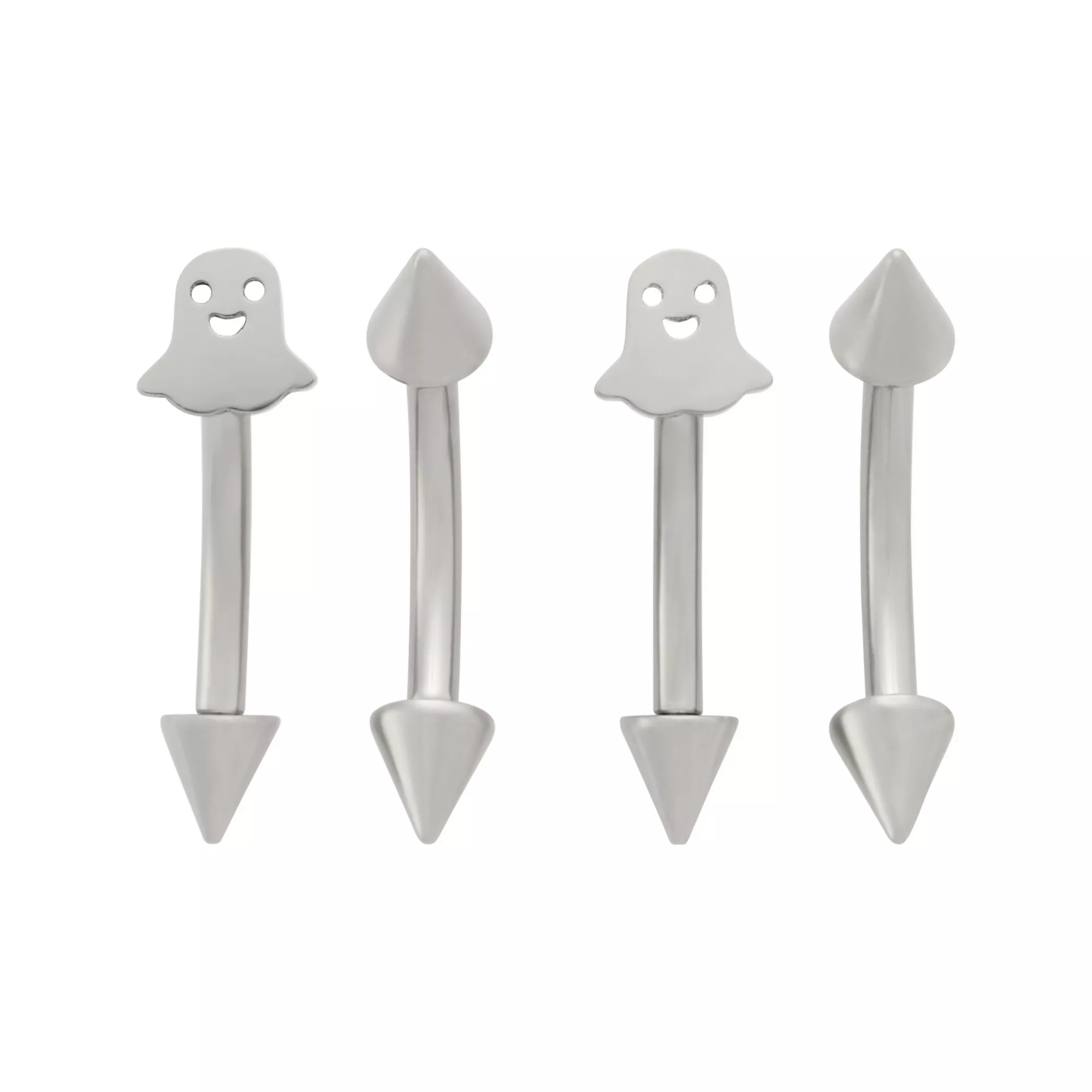 Multi-Pack Ghost Spike Titanium Curved Barbells 4 Pack - 16 Gauge at Spencer's