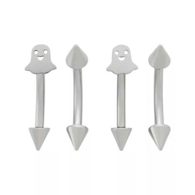 Multi-Pack Ghost Spike Titanium Curved Barbells 4 Pack - 16 Gauge at Spencer's