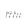 Multi-Pack CZ Honey Comb Titanium Labret Lip Rings 5 Pack - 16 Gauge at Spencer's