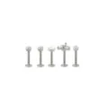 Multi-Pack CZ Flower Opal-Effect Labret Lip Rings 5 Pack - 16 Gauge at Spencer's