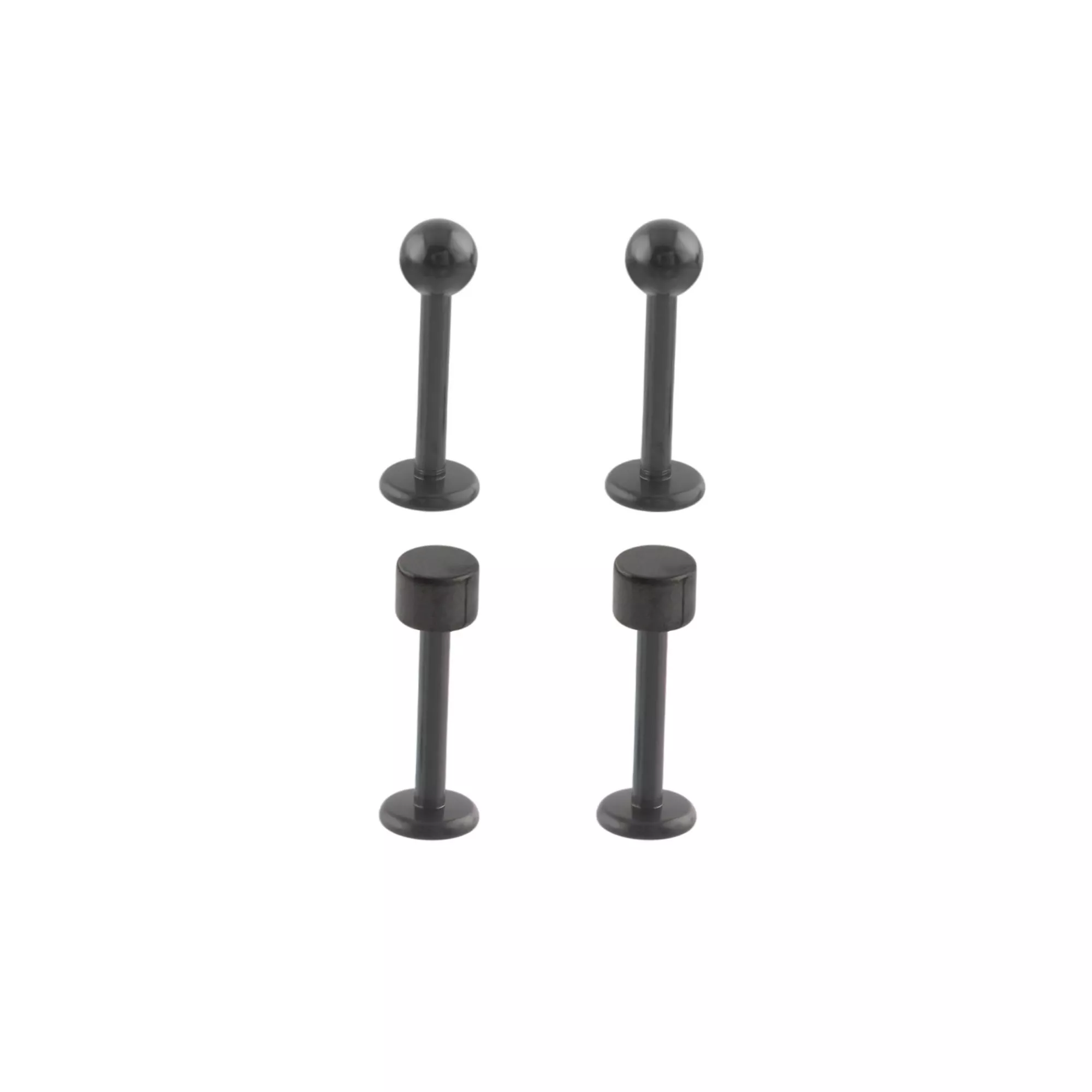 Multi-Pack Black Disc and Ball Labrets 4 Pack - 16 Gauge at Spencer's