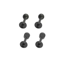 Multi-Pack Black Disc and Ball Labrets 4 Pack - 16 Gauge at Spencer's