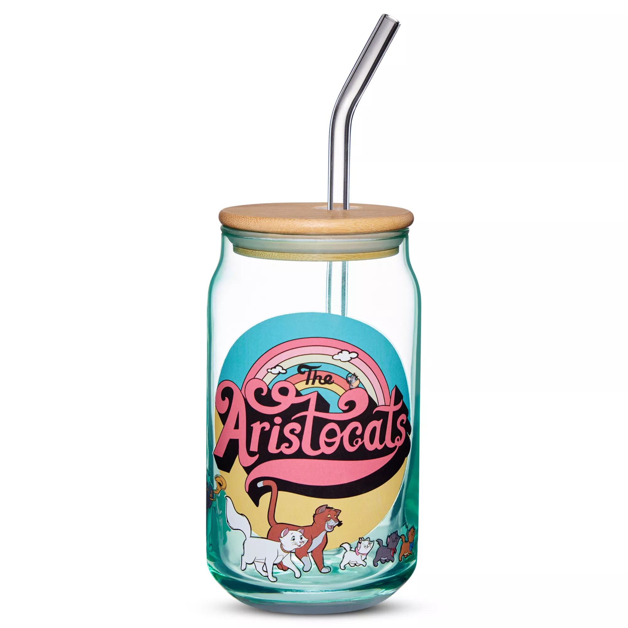 The Aristocats Glass Cup with Straw - 16 oz. at Spencer's