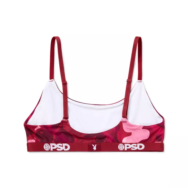 PSD Red Camo Playboy Scoop Sports Bra at Spencer's