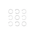 Multi-Pack Blue CZ Butterfly Titanium Hoop Nose Rings 9 Pack - 20 Gauge at Spencer's