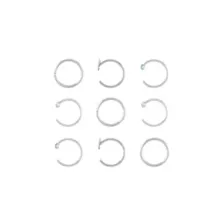 Multi-Pack Blue CZ Butterfly Titanium Hoop Nose Rings 9 Pack - 20 Gauge at Spencer's