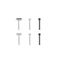 Multi-Pack CZ Black Onyx Flower Nose Pins 6 Pack - 20 Gauge at Spencer's