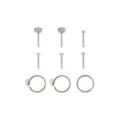 Multi-Pack Iridescent CZ Flower Silver-Plated Titanium Nose Pins and Hoops 9 Pack - 20 Gauge at Spencer's
