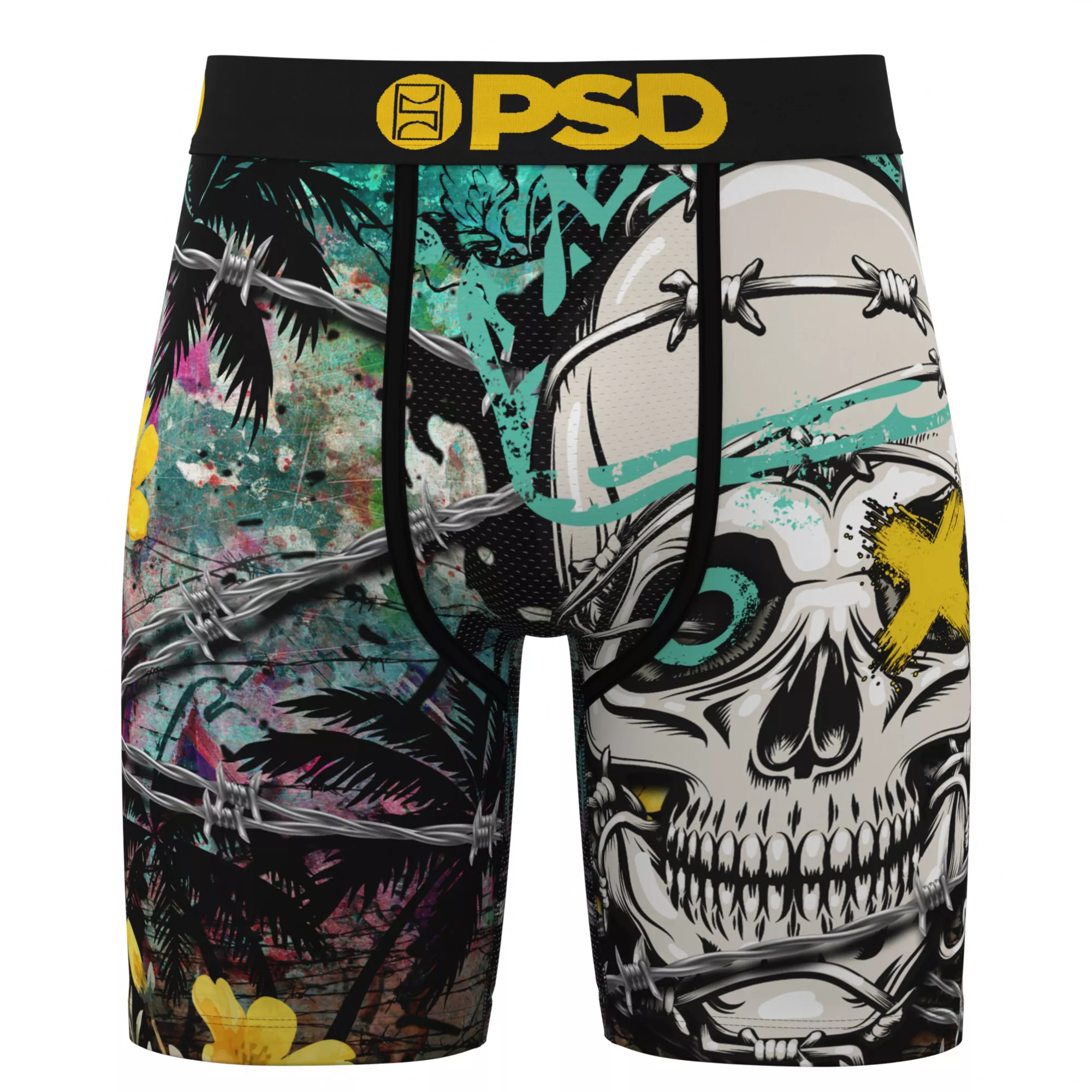 PSD Skull Barbed Wire Boxer Briefs at Spencer's