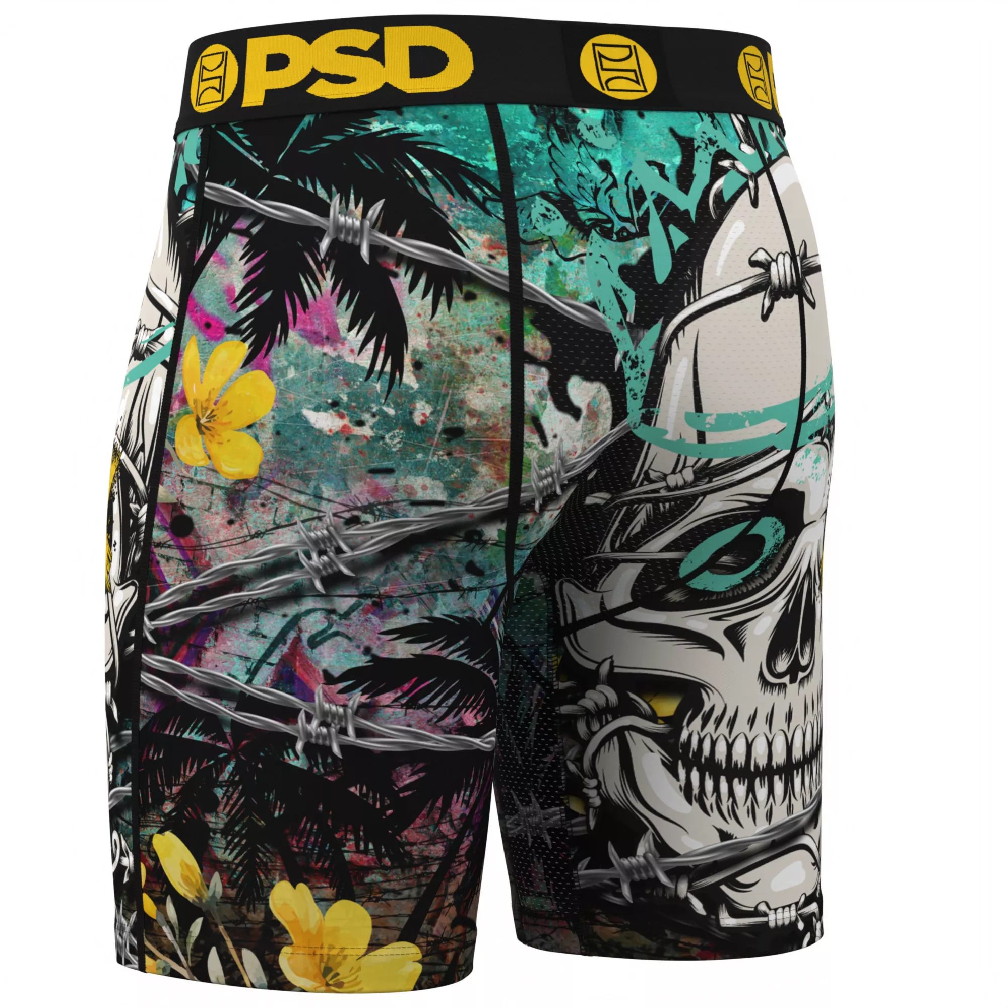 PSD Skull Barbed Wire Boxer Briefs at Spencer's