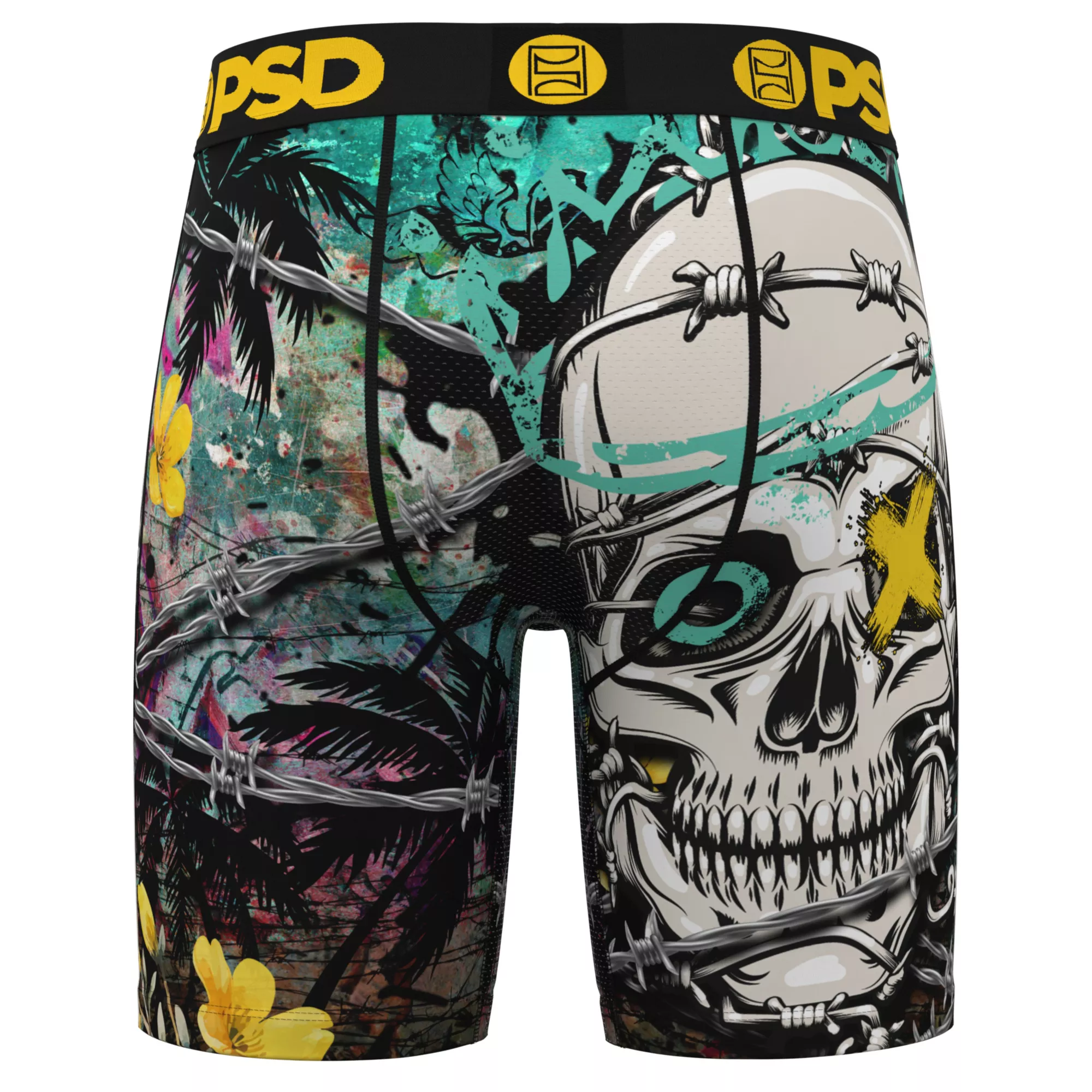 PSD Skull Barbed Wire Boxer Briefs at Spencer's