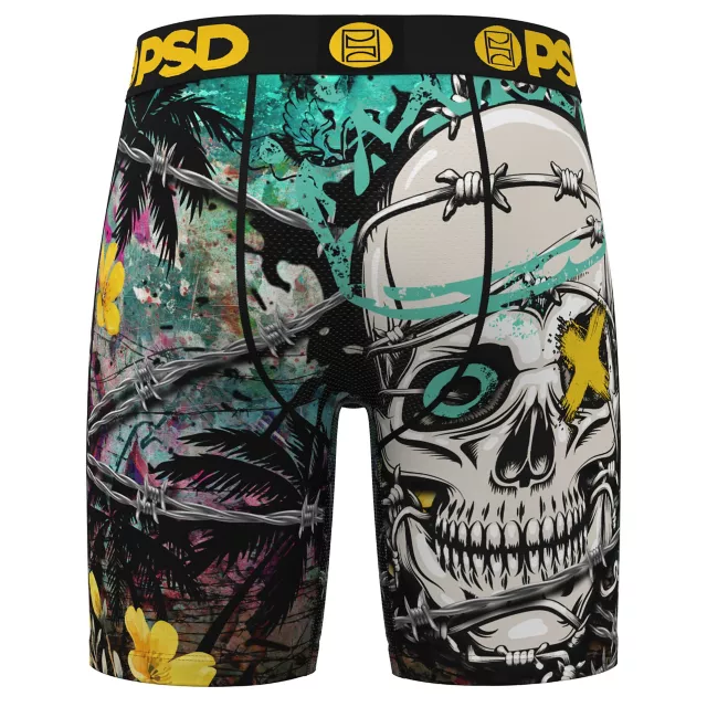 PSD Skull Barbed Wire Boxer Briefs at Spencer's