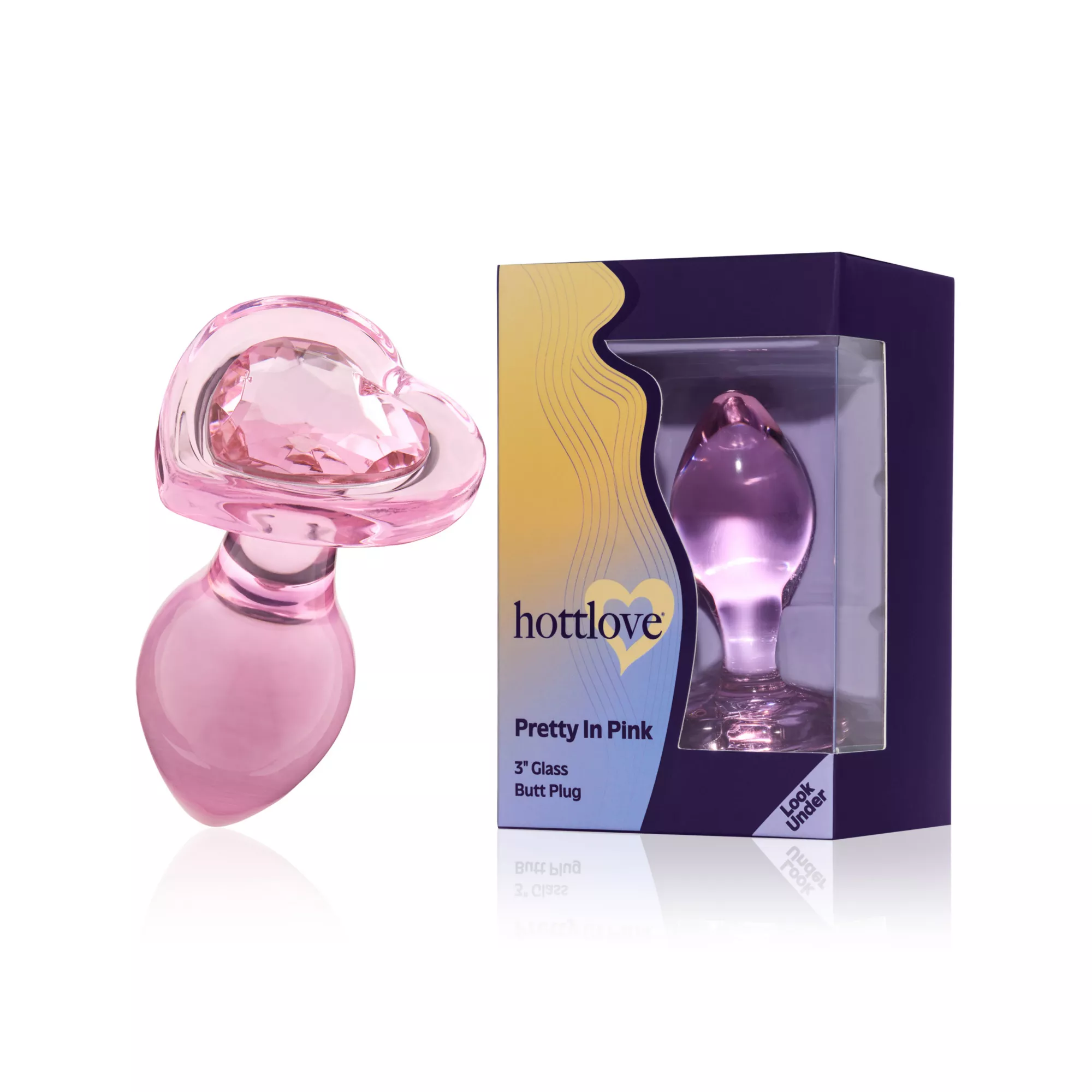 Pretty In Pink Glass Butt Plug 3 Inch - Hott Love at Spencer's