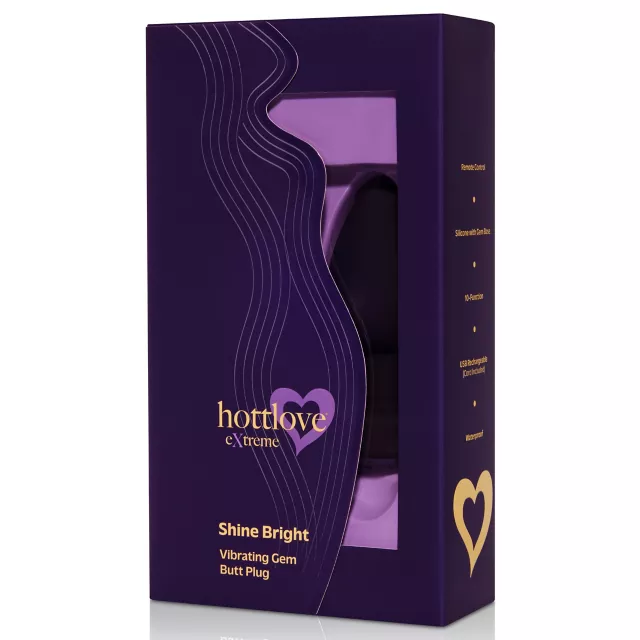 Shine Bright Vibrating Butt Plug Black - Hott Love Extreme at Spencer's