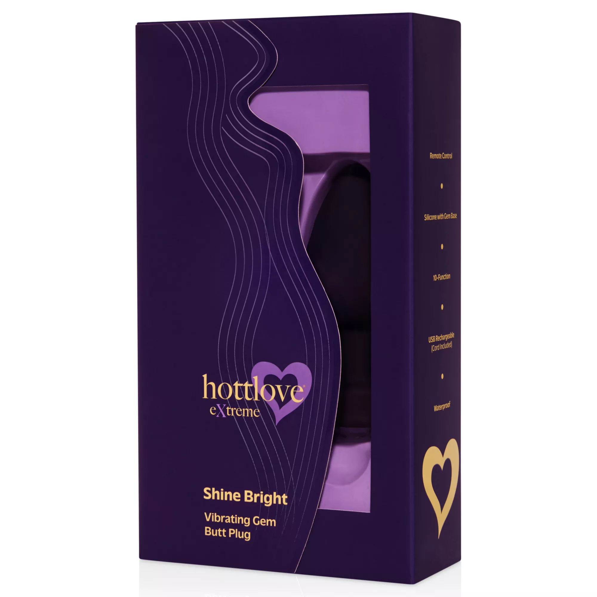 Shine Bright Vibrating Butt Plug Black - Hott Love Extreme at Spencer's