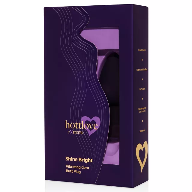 Shine Bright Vibrating Butt Plug Black - Hott Love Extreme at Spencer's