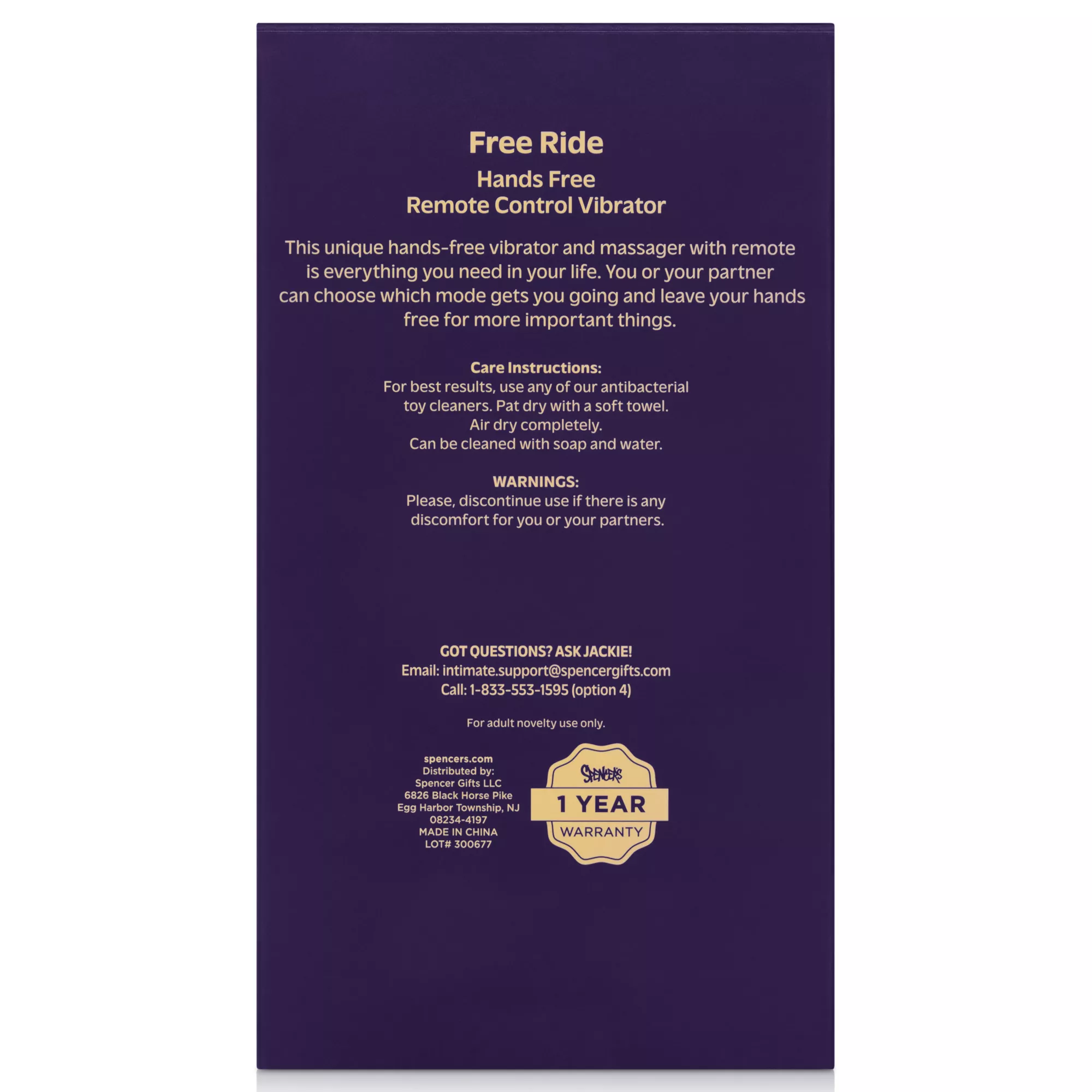 Free Ride Remote Control Vibrator - Hott Love Extreme at Spencer's