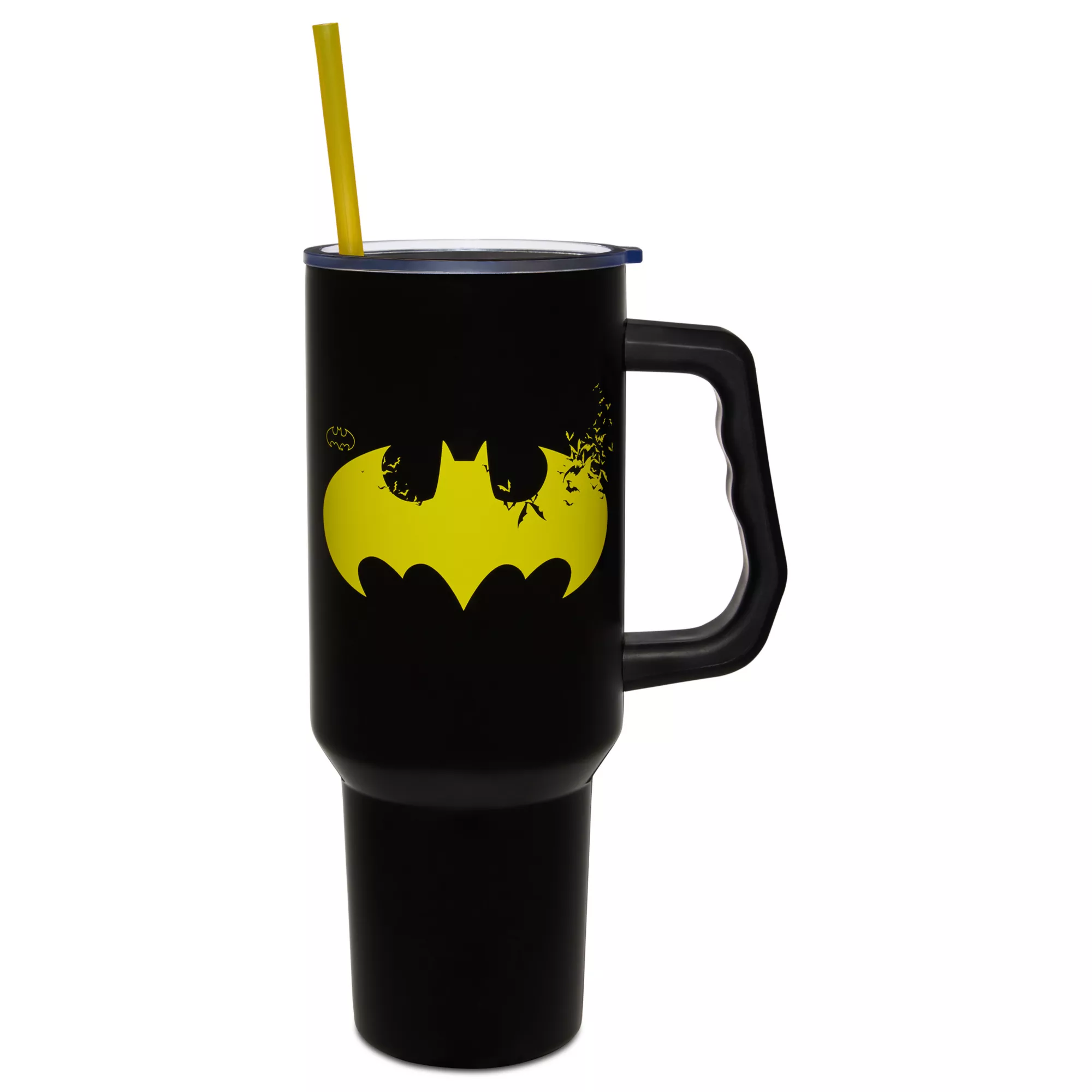 Batman Emblem Travel Tumbler with Straw 40 oz. - DC Comics