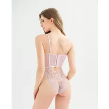Light Pink Lace Bodysuit at Spencer's