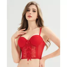 Red Bow Lace Corset at Spencer's