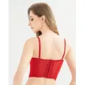 Red Bow Lace Corset at Spencer's