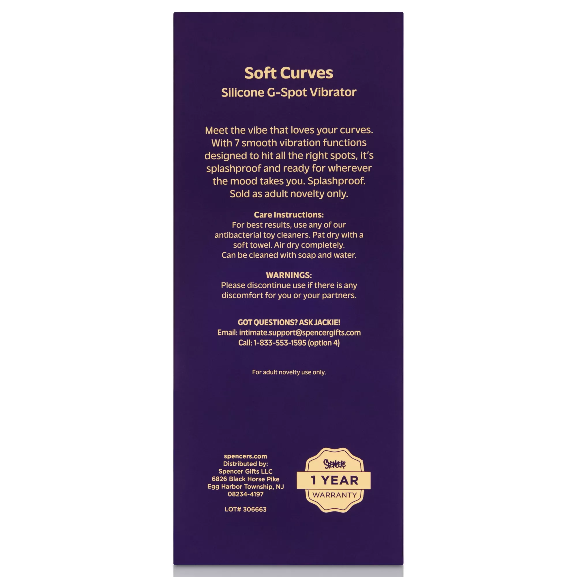 Hott Love Soft Curves G-Spot Vibrator at Spencer's