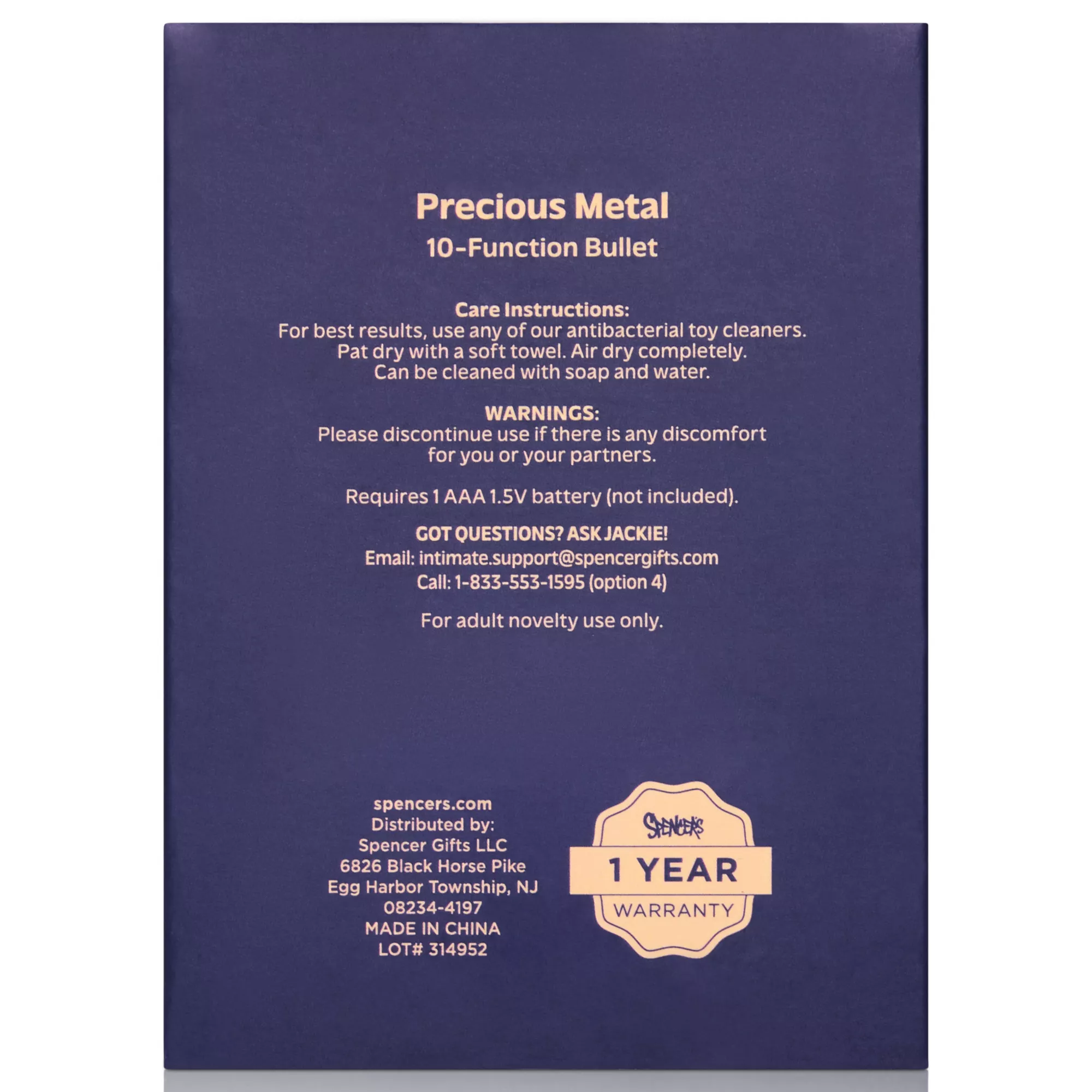 Precious Metal 10-Function Bullet Vibrator - Hott Love at Spencer's