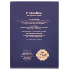 Precious Metal 10-Function Bullet Vibrator - Hott Love at Spencer's