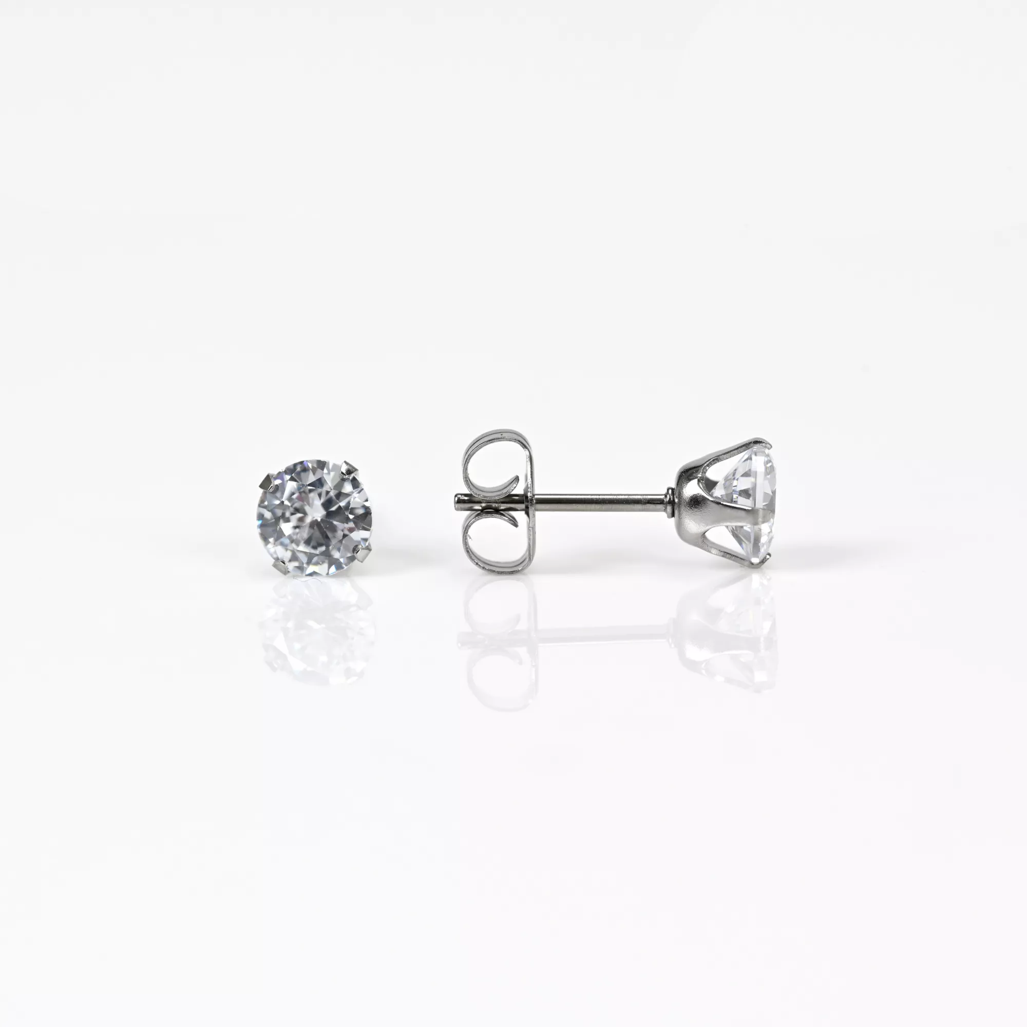 CZ Round Stud Earrings at Spencer's
