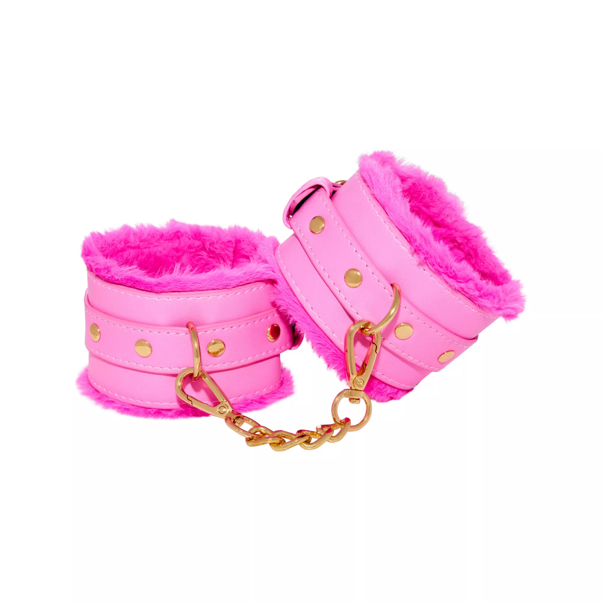 Hot Pink Fur Cuffs - Pleasure Bound at Spencer's