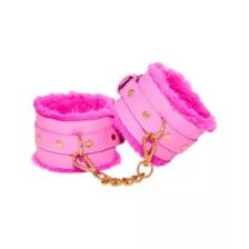 Hot Pink Fur Cuffs - Pleasure Bound at Spencer's