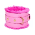 Hot Pink Fur Cuffs - Pleasure Bound at Spencer's