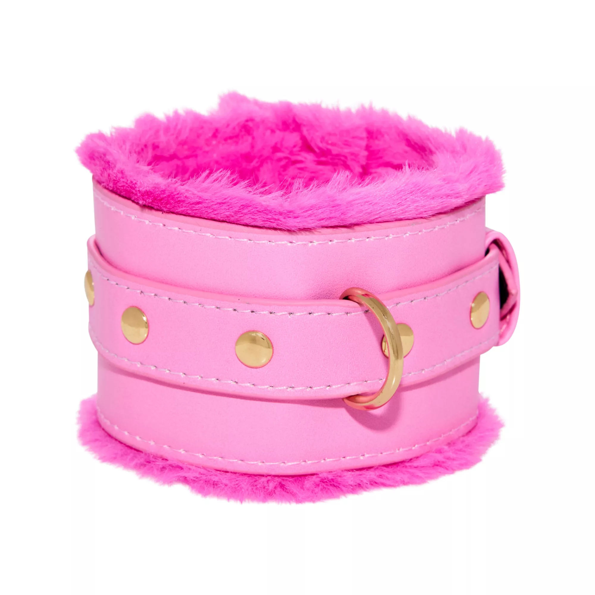 Hot Pink Fur Cuffs - Pleasure Bound at Spencer's