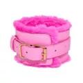 Hot Pink Fur Cuffs - Pleasure Bound at Spencer's