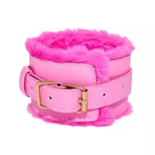 Hot Pink Fur Cuffs - Pleasure Bound at Spencer's