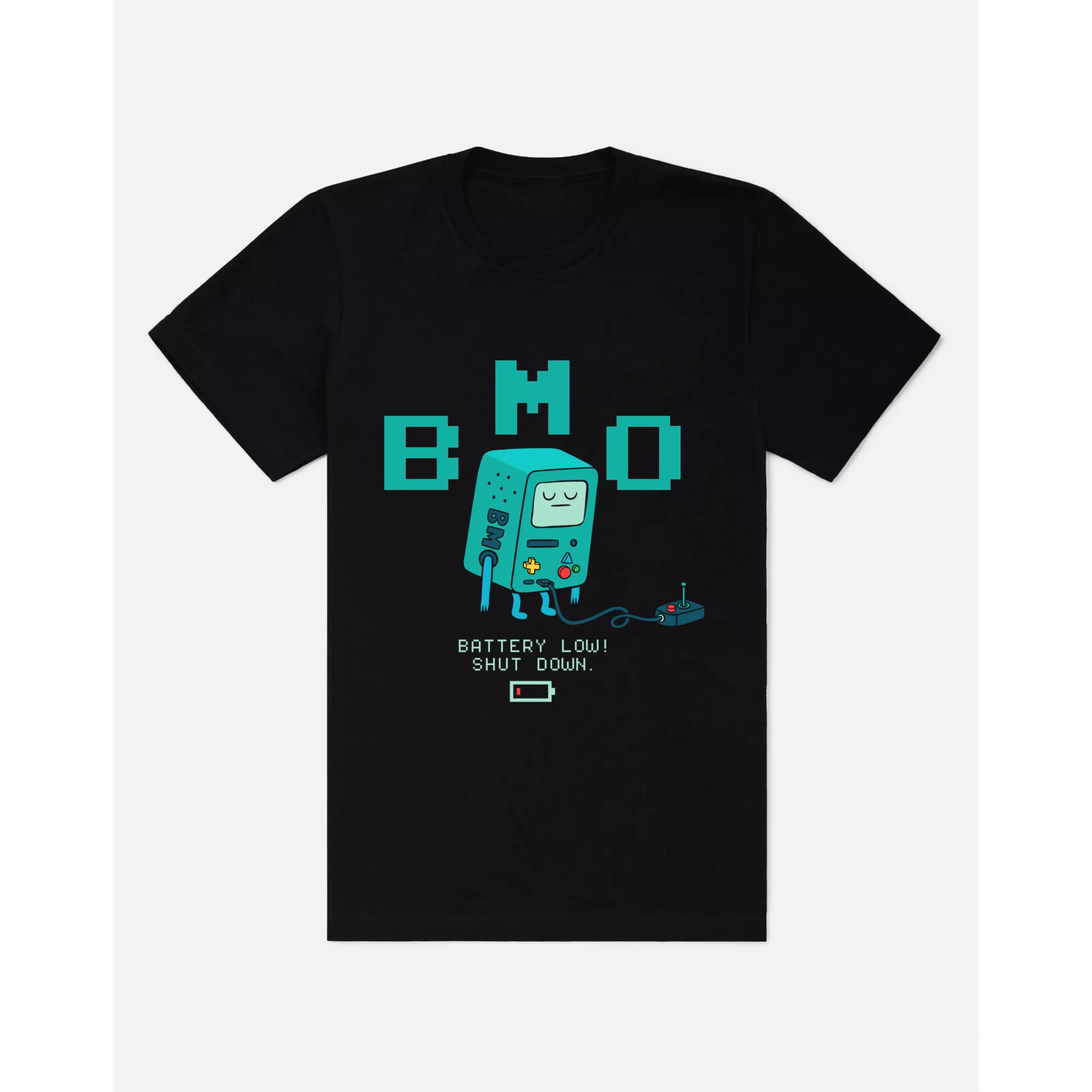 BMO Battery Low Shut Down T Shirt - Adventure Time at Spencer's