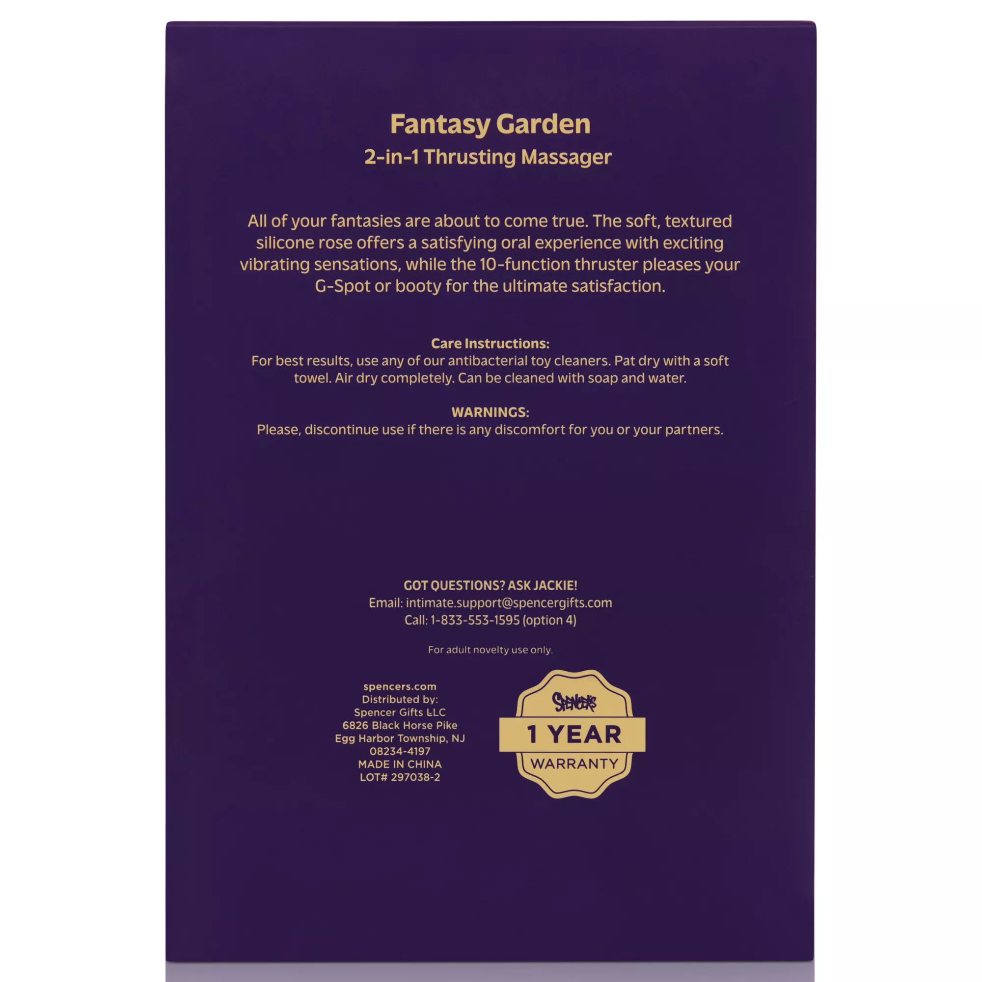 Fantasy Garden 2-in-1 Thrusting Massager - Hott Love Extreme at Spencer's