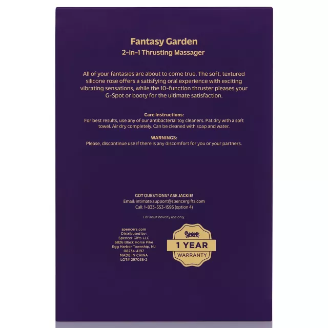 Fantasy Garden 2-in-1 Thrusting Massager - Hott Love Extreme at Spencer's