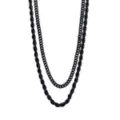 Multi-Pack Black Curb and Rope Chain Necklaces - 2 Pack at Spencer's
