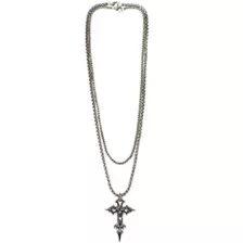Multi-Pack Aurora Borealis-Effect Skeleton Gothic Cross Chain Necklaces - 2 Pack at Spencer's