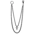 Hematite Cross Wallet Chain at Spencer's