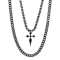 Hematite Cross Wallet Chain at Spencer's