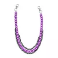 3 Row Purple and Black Wallet Chain at Spencer's
