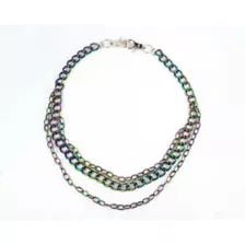 3-Row Anodized Wallet Chain at Spencer's