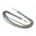 3-Row Anodized Wallet Chain at Spencer's