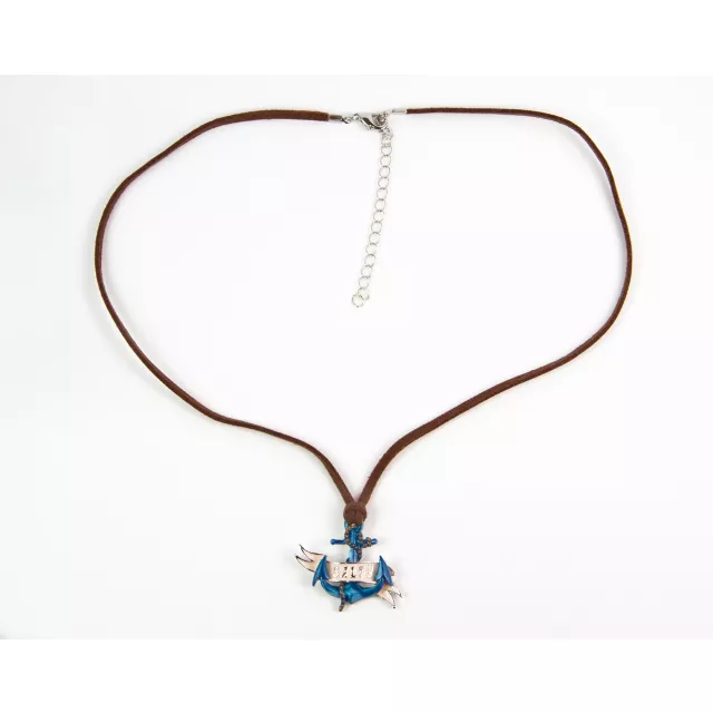 Salty Anchor Cord Necklace at Spencer's