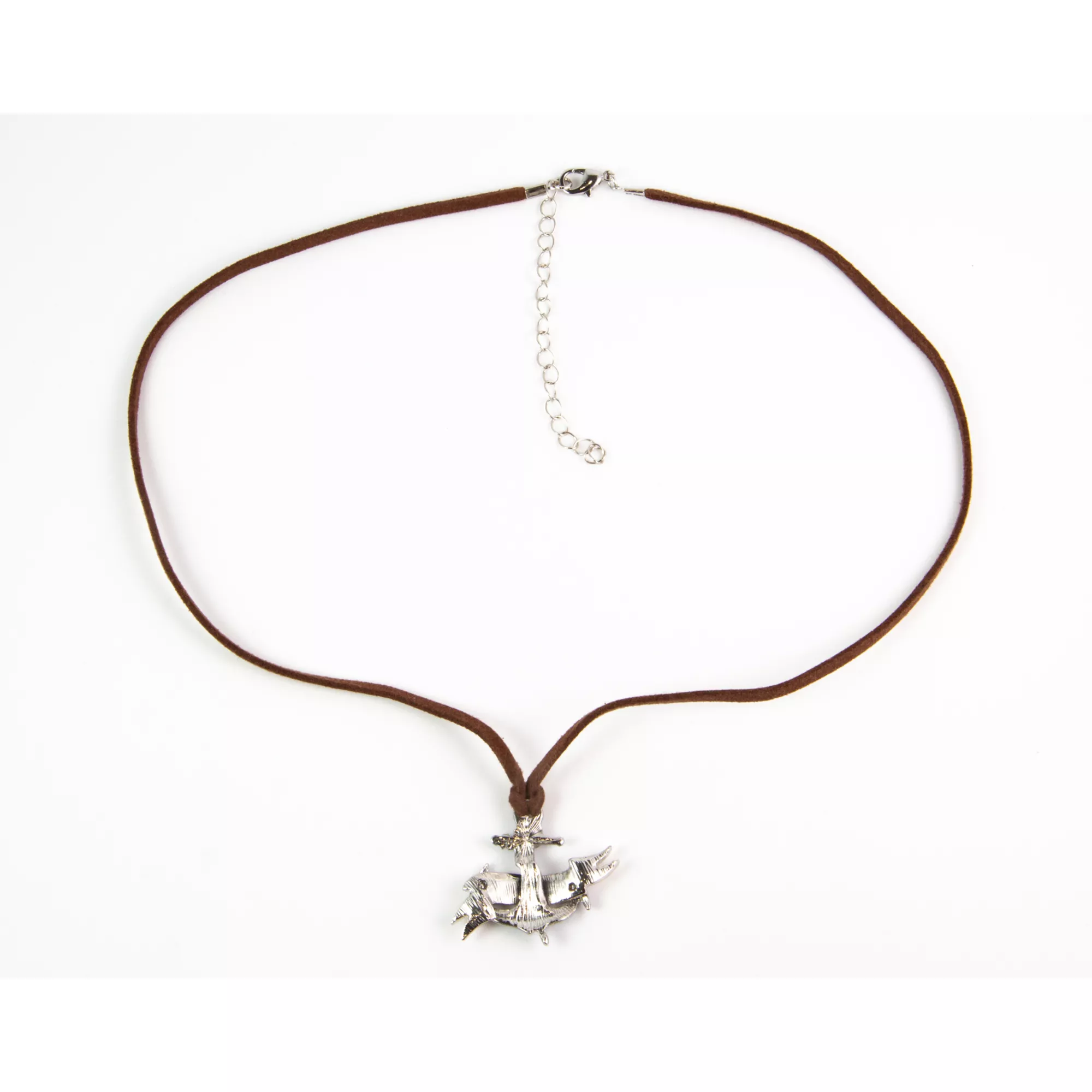 Salty Anchor Cord Necklace at Spencer's